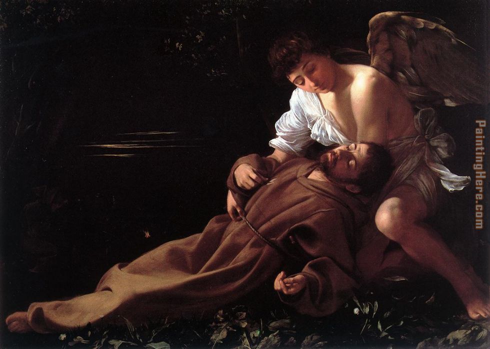 St. Francis in Ecstasy painting - Caravaggio St. Francis in Ecstasy art painting